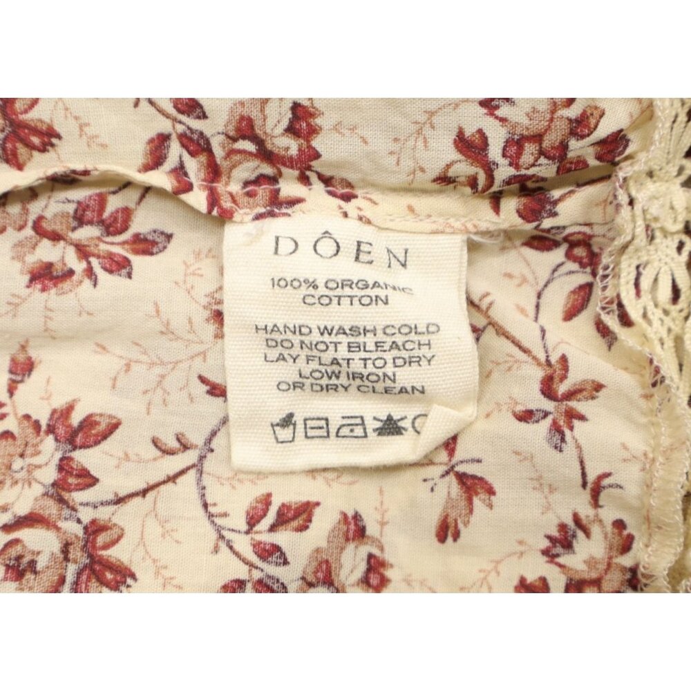 Doen Gabrielle Dress Midi Dress In Burgundy Songbird Toile Sz M - Picture 8 of 10